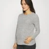 MAMALICIOUS MLJENINA - Pullover - Light Grey Melange