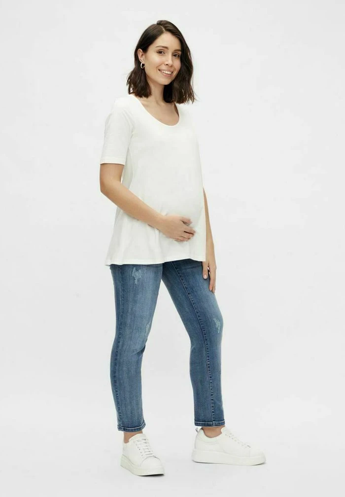 MAMALICIOUS Jean Droit - Light Blue Denim – Image 2