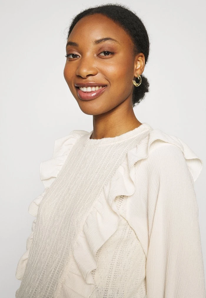 MAMALICIOUS MLCECILIA MIX - T-shirt à Manches Longues - Ecru – Image 5