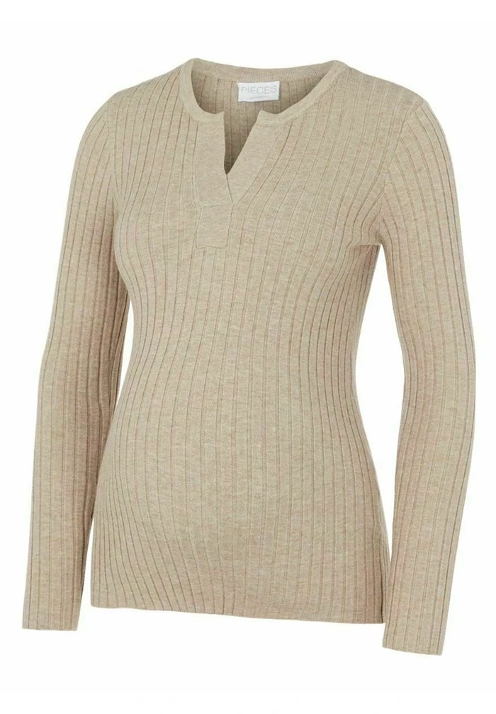 MAMALICIOUS Pullover - Beige – Image 5