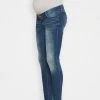 MAMALICIOUS MLBAY - Jean Slim - Dark Blue Denim