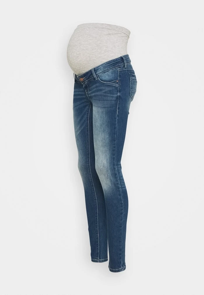 MAMALICIOUS MLBAY - Jean Slim - Dark Blue Denim