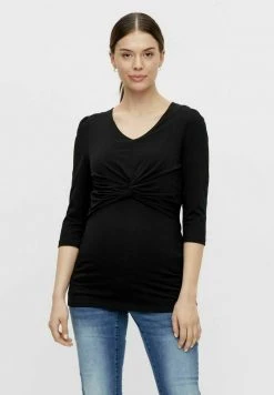 MAMALICIOUS T-shirt à Manches Longues - Black