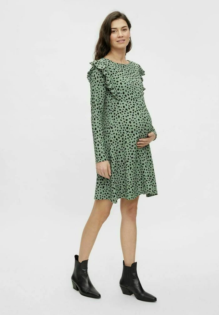 MAMALICIOUS POLLY - Robe De Jour - Deep Grass Green – Image 2