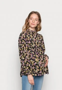 MAMALICIOUS MLEMRA WOVEN TOP - Blouse - Black/snow White/fall Leaf/dewberry