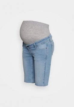 MAMALICIOUS MLHANNA BERMUDA - Short En Jean - Light Blue Denim