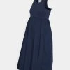 MAMALICIOUS MLMACY MIX DRESS - Robe En Jersey - Navy Blazer