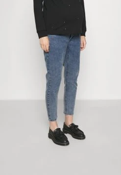 MAMALICIOUS MLTOWN CROPPED - Jean Slim - Dark Blue Denim