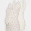 MAMALICIOUS MLFIA MIX TANK 2 PACK - Débardeur - Beige