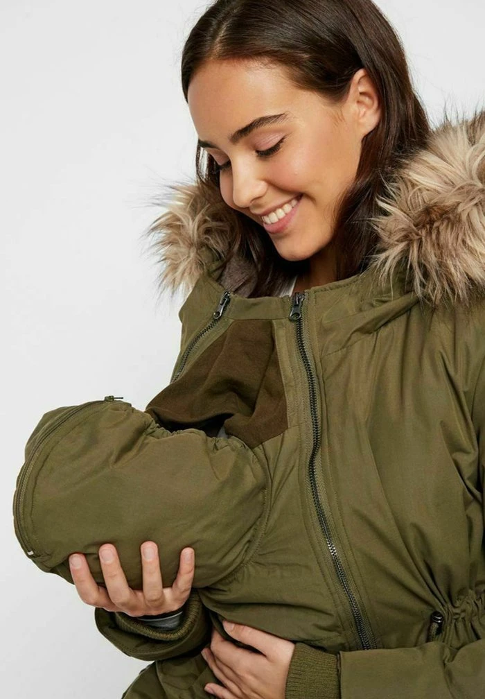 MAMALICIOUS MLAMY 3-IN-1 - Veste D'hiver - Olive Night – Image 4