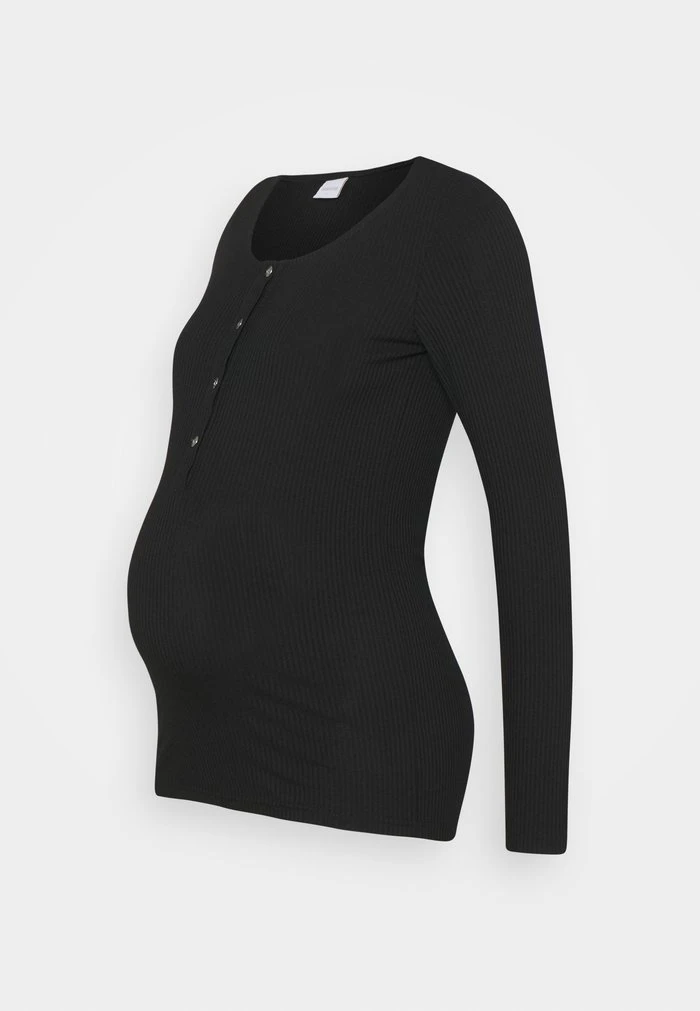 MAMALICIOUS NURSING - T-shirt à Manches Longues - Black