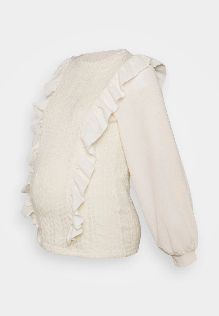 MAMALICIOUS MLCECILIA MIX - T-shirt à Manches Longues - Ecru – Image 4