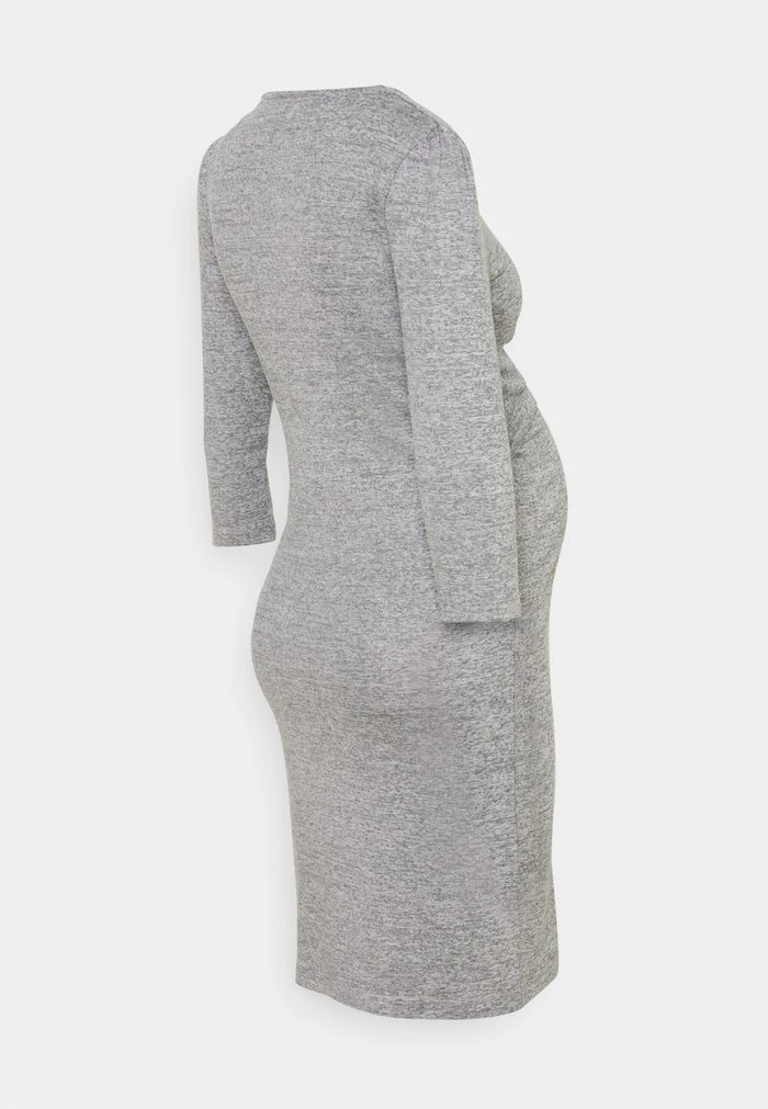 MAMALICIOUS MLILA TESS DRESS - Robe Pull - Medium Grey Melange – Image 2