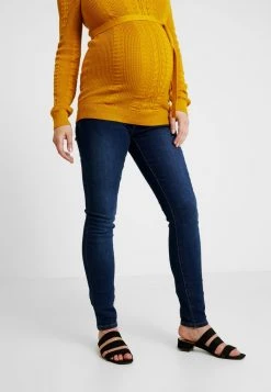 MAMALICIOUS Jean Slim - Dark Blue Denim