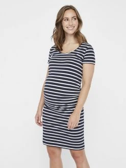 MAMALICIOUS Robe En Jersey - Navy Blazer