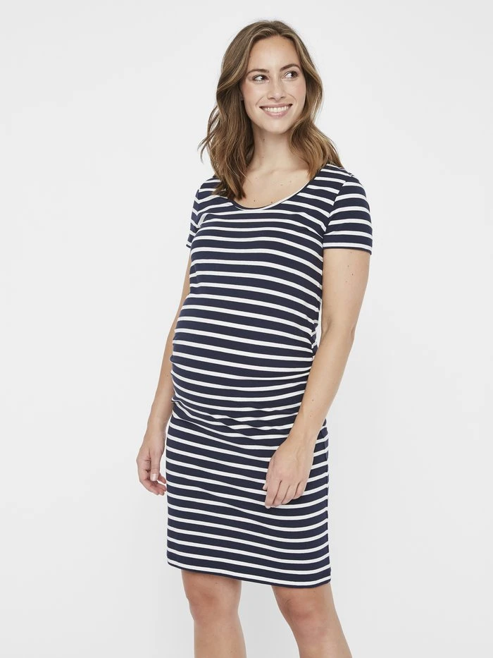 MAMALICIOUS Robe En Jersey - Navy Blazer