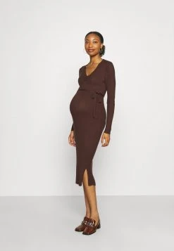 MAMALICIOUS MLZOEY DRESS - Robe En Jersey - Brown Stone