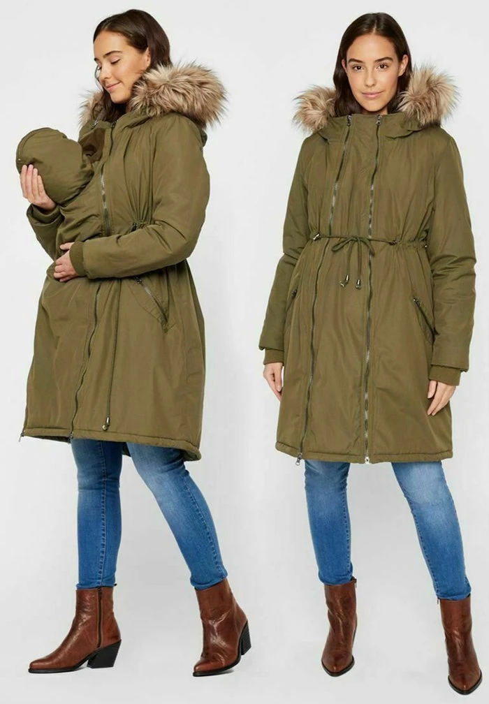 MAMALICIOUS MLAMY 3-IN-1 - Veste D'hiver - Olive Night – Image 5
