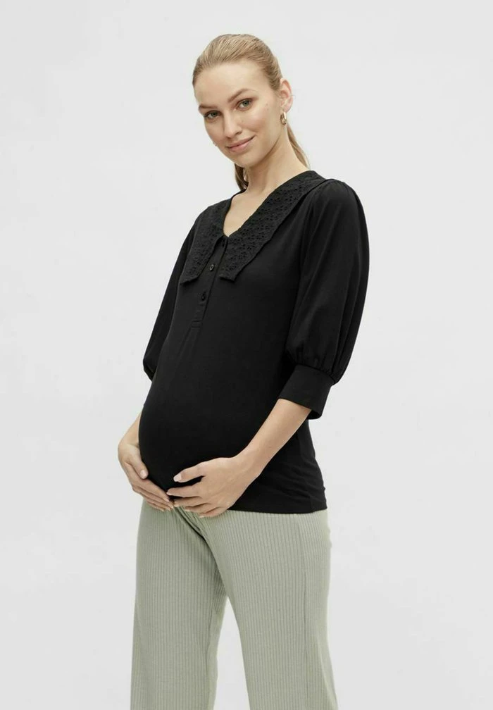 MAMALICIOUS MLDESIREE - T-shirt à Manches Longues - Black