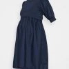 MAMALICIOUS MLCAROLINA JUNE DRESS - Robe En Jersey - Navy Blazer