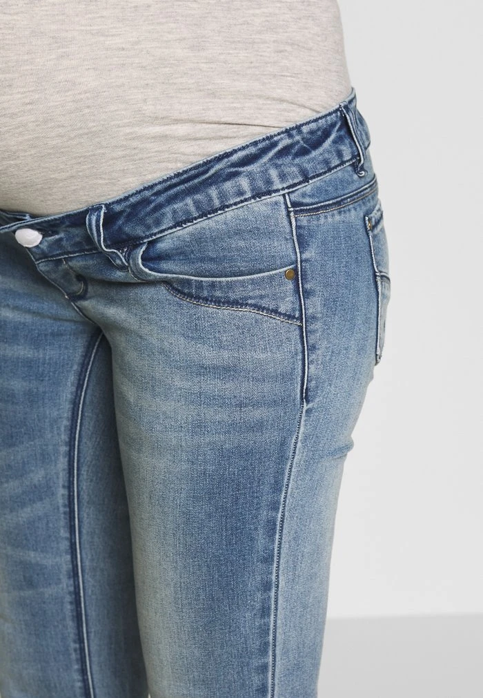 MAMALICIOUS MLLAVAL SPLIT - Jean Slim - Light Blue Denim – Image 4