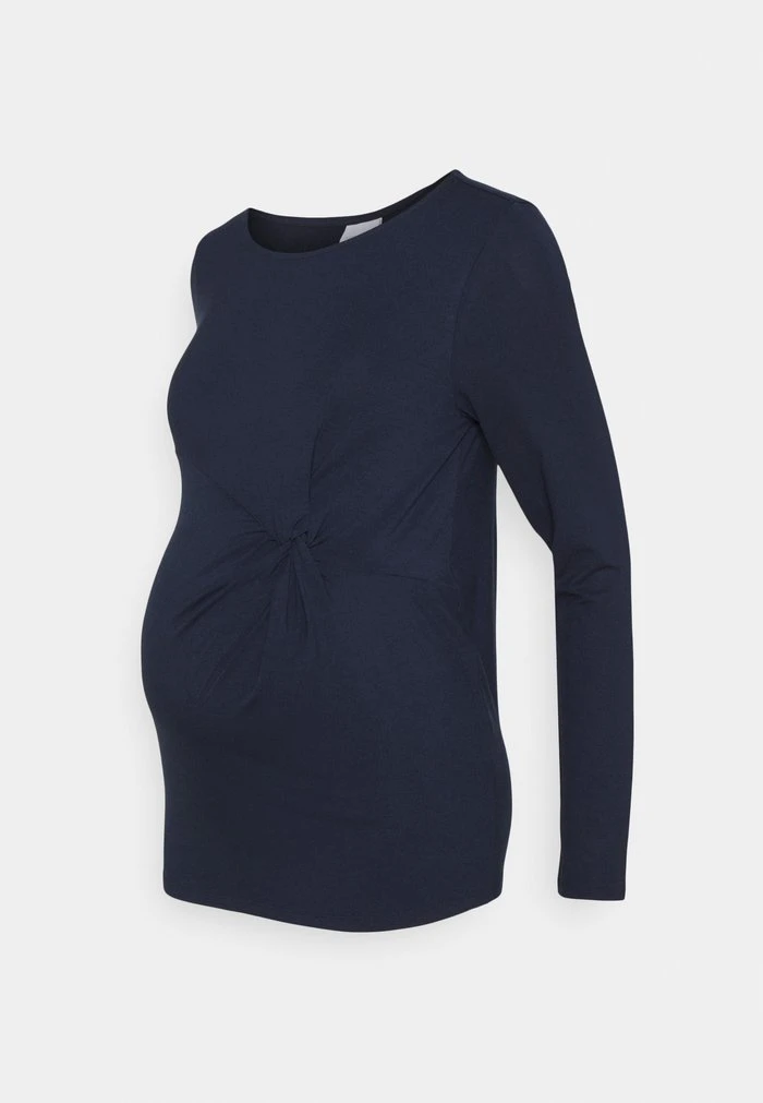 MAMALICIOUS MLKARELY TOP - T-shirt à Manches Longues - Navy Blazer