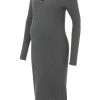 MAMALICIOUS Robe Pull - Dark Grey Melange