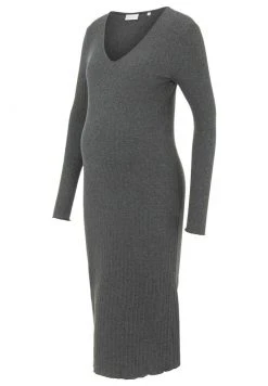MAMALICIOUS Robe Pull - Dark Grey Melange