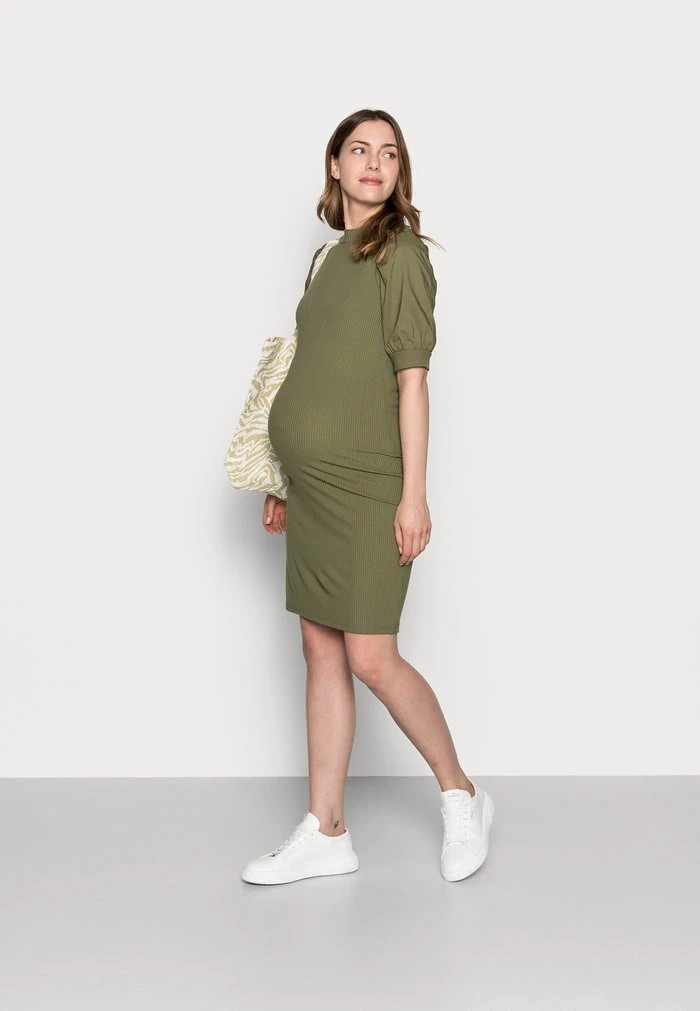 MAMALICIOUS MLFREJA MIX DRESS - Robe En Jersey - Deep Lichen Green – Image 2