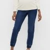 MAMALICIOUS MLFLORID SLIM CUFF JEANS A. - Jean Slim - Dark Blue Denim