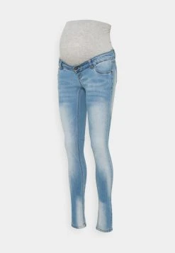 MAMALICIOUS MLBIRDIE NEW HIGH BACK - Jeans Skinny - Light Blue Denim