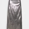 MAMALICIOUS MLMANDY MIDI SKIRT - Jupe Longue - Silver
