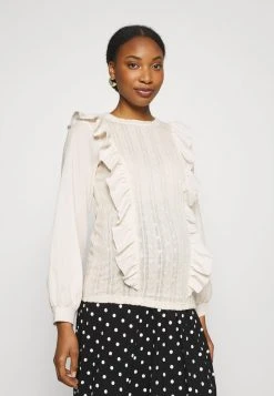 MAMALICIOUS MLCECILIA MIX - T-shirt à Manches Longues - Ecru