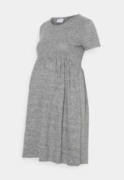 MAMALICIOUS MLCAILA DRESS - Robe Pull - Medium Grey Melange