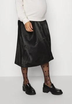 MAMALICIOUS MLMIRABEL MIDI SKIRT - Jupe Trapèze - Black