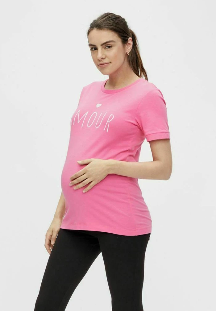 MAMALICIOUS MLLEVI - T-shirt Imprimé - Pink Cosmos
