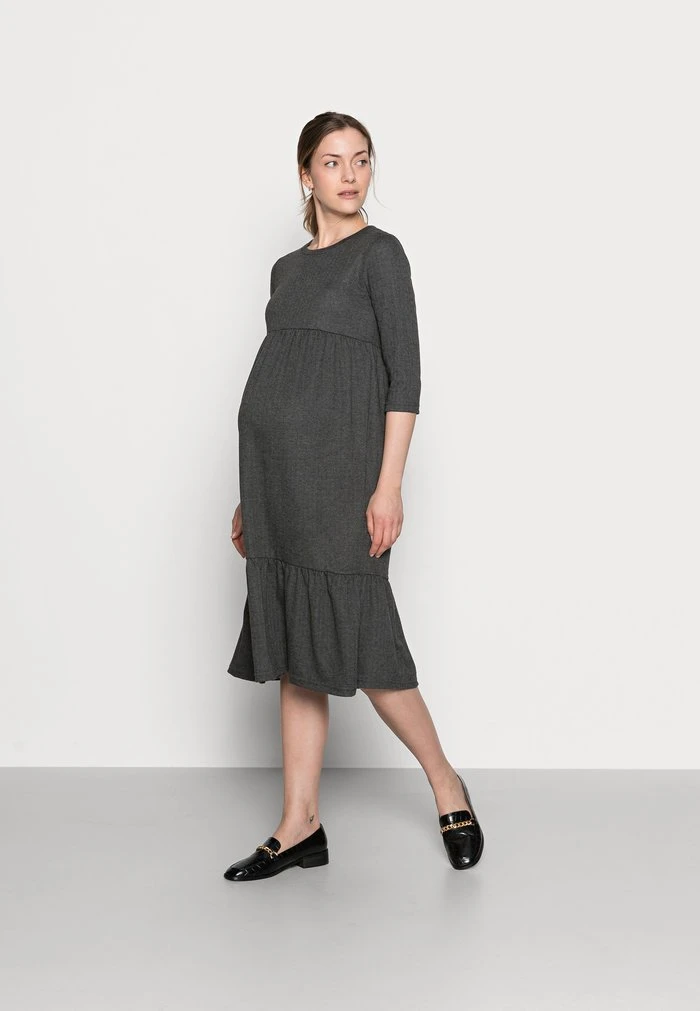 MAMALICIOUS MLMARGO 3/4 MIDI DRESS - Robe En Jersey - Dark Grey
