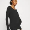MAMALICIOUS MLCAMMA JUNE - T-shirt à Manches Longues - Black