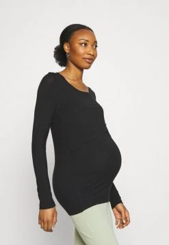 MAMALICIOUS MLCAMMA JUNE - T-shirt à Manches Longues - Black