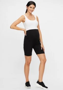 MAMALICIOUS 2ER-PACK DEHNBARE JERSEY - Short - Black