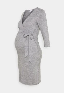 MAMALICIOUS MLILA TESS DRESS - Robe Pull - Medium Grey Melange