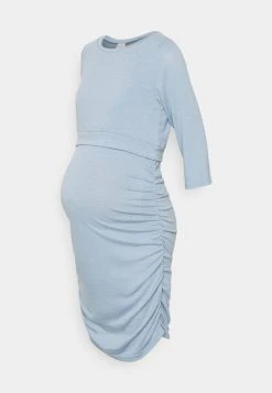 MAMALICIOUS MLCARINE JUNE SHORT DRESS - Robe En Jersey - Faded Denim