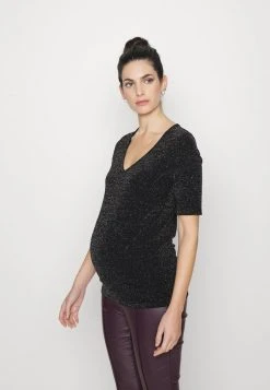 MAMALICIOUS MLGLITTERY - T-shirt Basique - Black