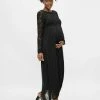 MAMALICIOUS Robe Longue - Black