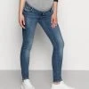 MAMALICIOUS MLSAVANNA DESTROY - Jean Slim - Medium Blue Denim