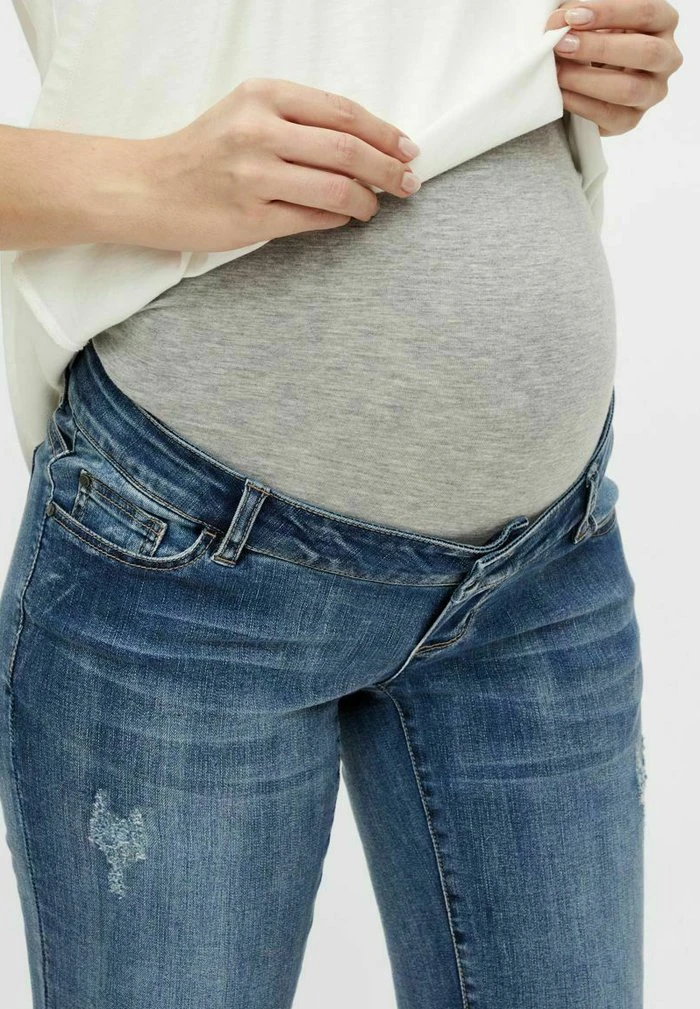 MAMALICIOUS Jean Droit - Light Blue Denim – Image 4