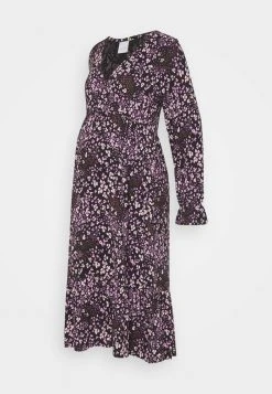 MAMALICIOUS NURSING DRESS - Robe En Jersey - Black/purple