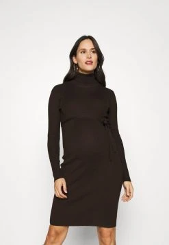 MAMALICIOUS MLJACINA ROLLNECK DRESS - Robe Pull - Coffee Bean