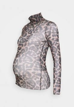 MAMALICIOUS MLBIRDIE ROLLNECK - T-shirt à Manches Longues - Black/nature