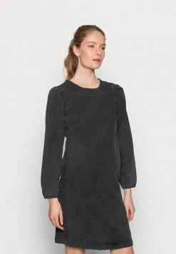 MAMALICIOUS MLCOSBY DRESS - Robe En Jean - Black Denim